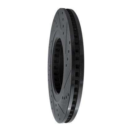 R1 Concepts R1 16-25 Mazda 6 Front Left Drilled & Slotted Black Brake Rotor