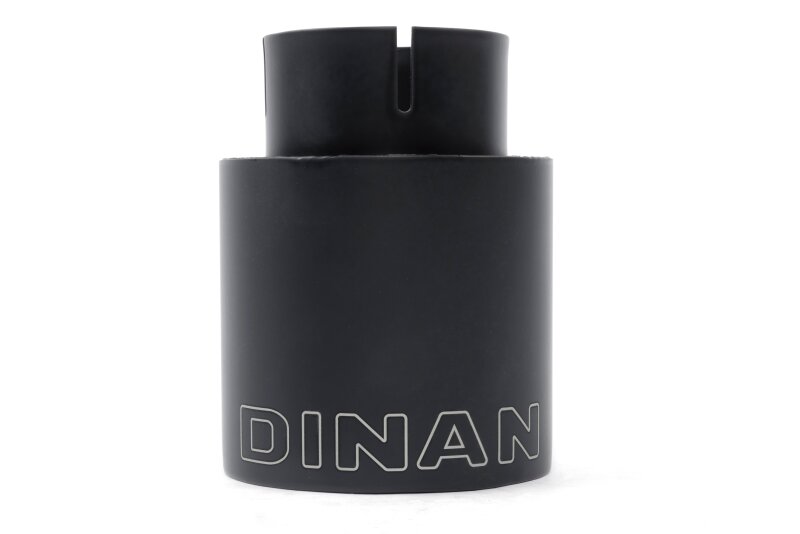Dinan Double-Walled 4in Clamp-On Exhaust Tip - Black - 4in Outlet / 2.75in Inlet