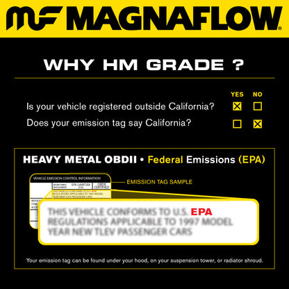 MagnaFlow Universal Catalytic Converter 2.5inch C/C 5inch spun body