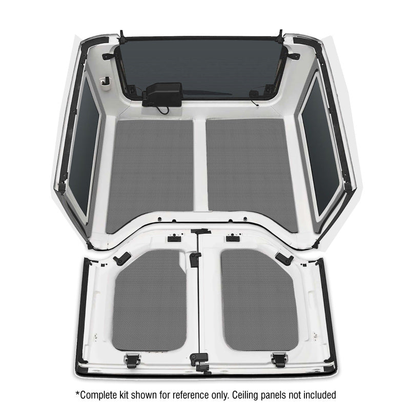 DEI 11-18 Jeep Wrangler JK 2-Door Boom Mat Rear Side Window Trim - 2 Piece - Gray
