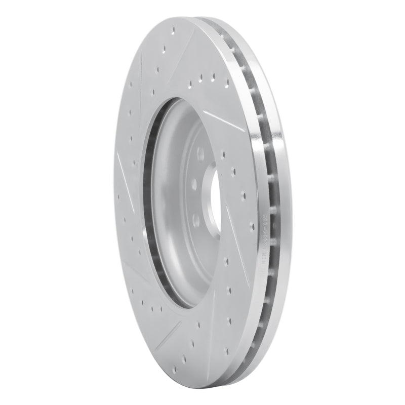 R1 Concepts R1 17-20 Jaguar XF Front Right Drilled & Slotted Silver Brake Rotor
