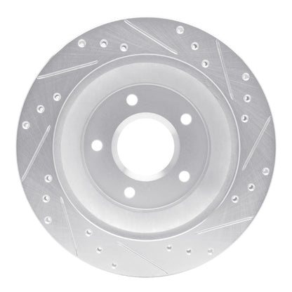 R1 Concepts R1 88-94 Chevrolet Corvette Front Left Drilled & Slotted Silver Brake Rotor