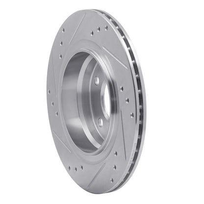 R1 Concepts R1 99-06 BMW 323I Rear Right Drilled & Slotted Silver Brake Rotor