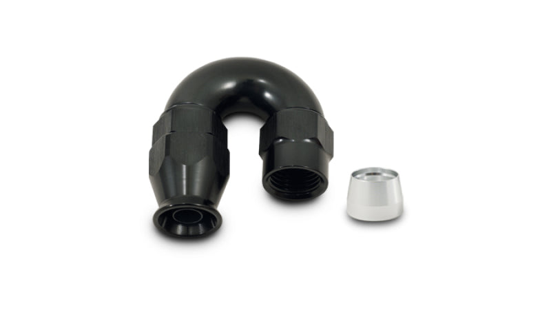 Vibrant -8AN 180 Degree Elbow Hose End Fitting for PTFE Lined Hose