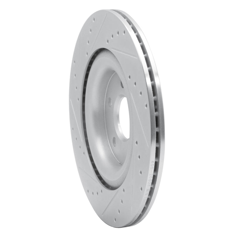 R1 Concepts R1 14-21 Jaguar XJ Rear Right Drilled & Slotted Silver Brake Rotor