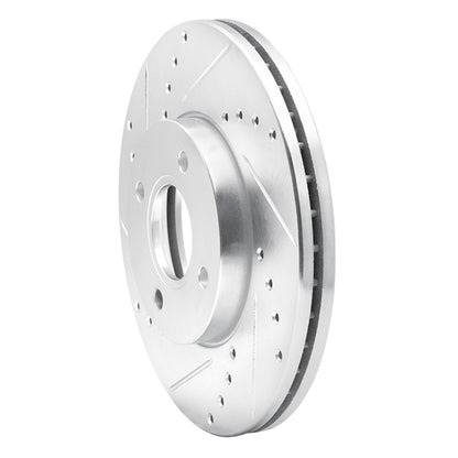 R1 Concepts R1 05-12 Ford Focus Front Left Drilled & Slotted Silver Brake Rotor