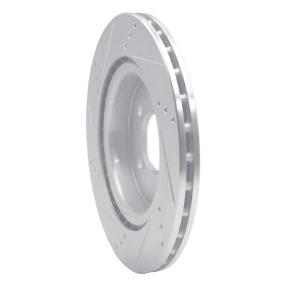 R1 Concepts R1 14-19 Mercedes-Benz CLA250 Rear Right Drilled & Slotted Silver Brake Rotor