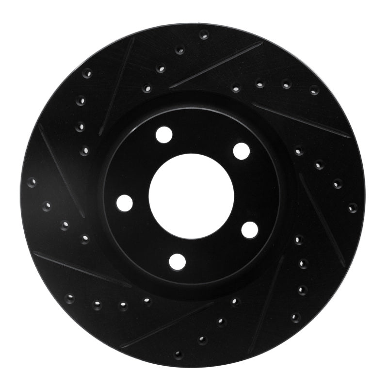 R1 Concepts R1 04-15 Mazda 3 Front Left Drilled & Slotted Black Brake Rotor