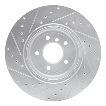 R1 Concepts R1 04-10 BMW 650I Coupe Rear Right Drilled & Slotted Silver Brake Rotor