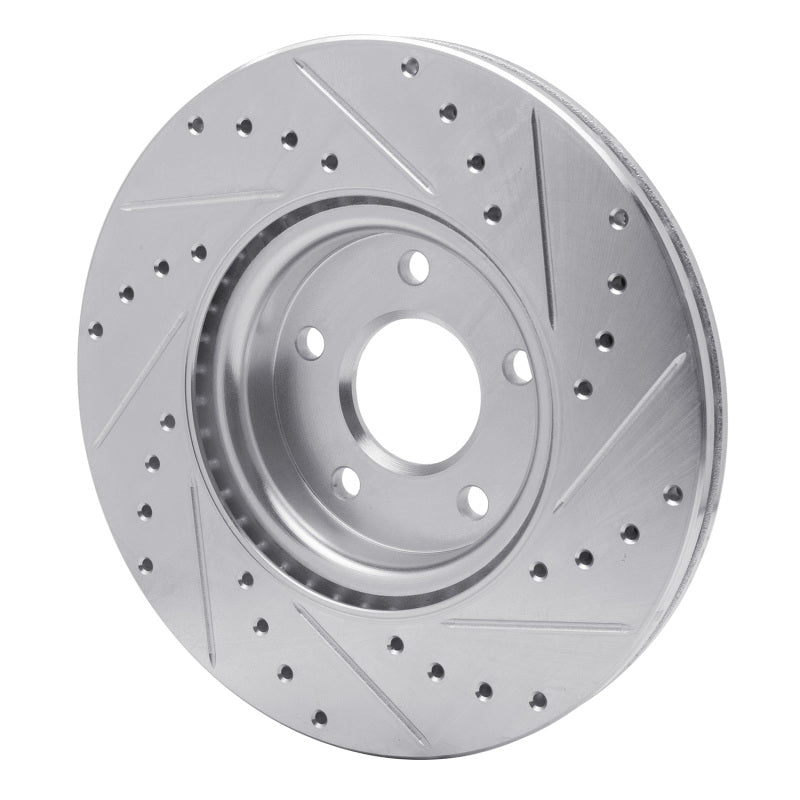 R1 Concepts R1 04-19 Ford Escape Front Left Drilled & Slotted Silver Brake Rotor