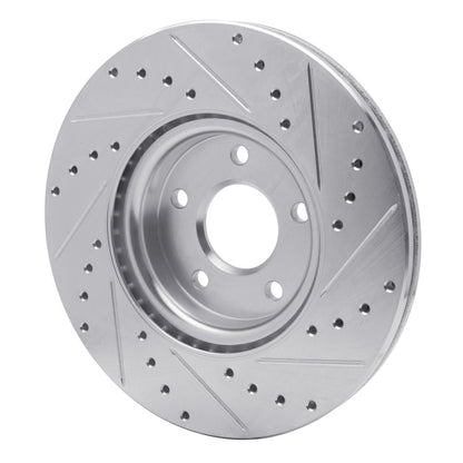 R1 Concepts R1 04-19 Ford Escape Front Left Drilled & Slotted Silver Brake Rotor