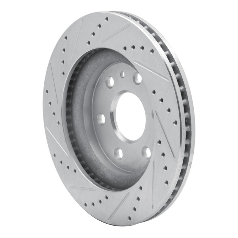 R1 Concepts R1 07-17 Buick Enclave Front Right Drilled & Slotted Silver Brake Rotor