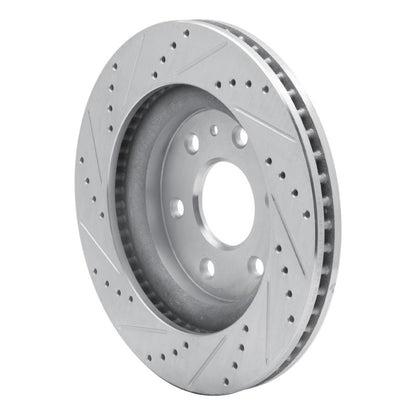 R1 Concepts R1 07-17 Buick Enclave Front Right Drilled & Slotted Silver Brake Rotor