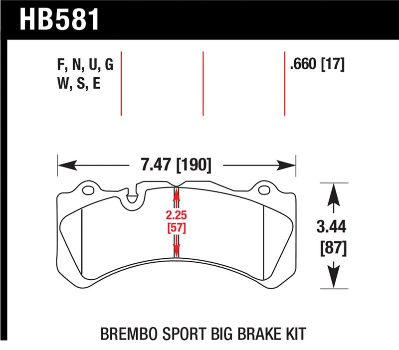 Hawk Performance Hawk Brembo Rear BBK DTC-60 Brake Pads