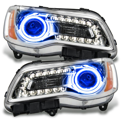 ORACLE Lighting Oracle 11-14 Chrysler 300C NON HID LED Halo Headlights Chrome Housing - Blue