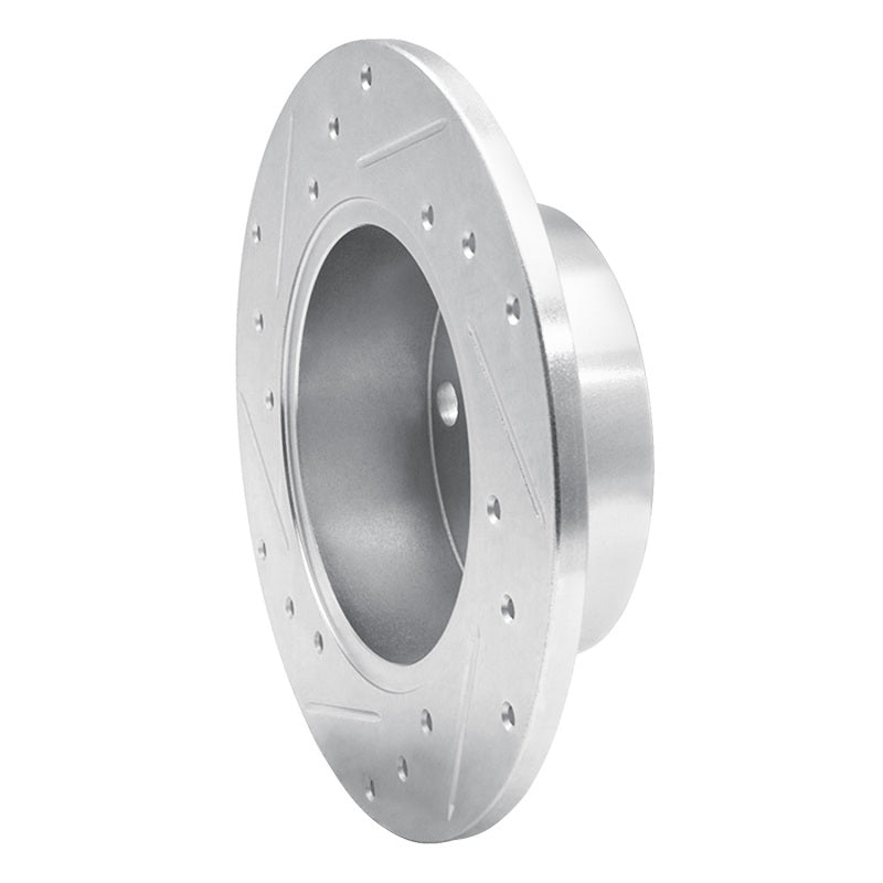 R1 Concepts R1 82-98 Audi Coupe Rear Right Drilled & Slotted Silver Brake Rotor