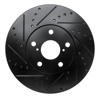 R1 Concepts R1 92-10 Lexus IS300 Front Left Drilled & Slotted Black Brake Rotor