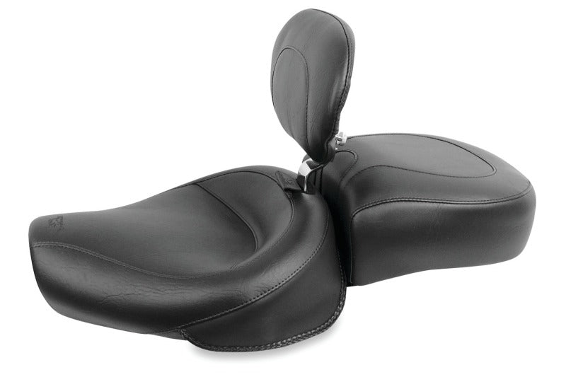 Mustang Motorcycle Mustang 82-03 Harley Sportster Wide Touring Recessed Passenger Seat - Black