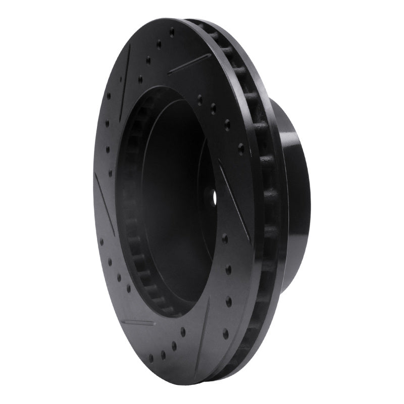 R1 Concepts R1 91-94 Ford Crown Victoria Front Right Drilled & Slotted Black Brake Rotor