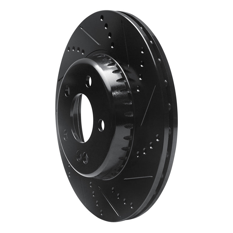 R1 Concepts R1 15-23 Mercedes-Benz C350E Rear Right Drilled & Slotted Black Brake Rotor
