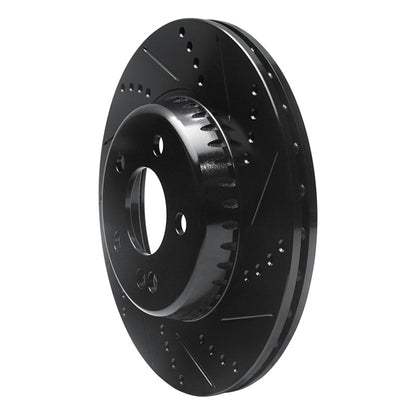 R1 Concepts R1 15-23 Mercedes-Benz C350E Rear Right Drilled & Slotted Black Brake Rotor