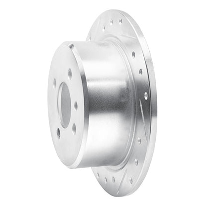 R1 Concepts R1 88-90 BMW 325IX Rear Left Drilled & Slotted Silver Brake Rotor