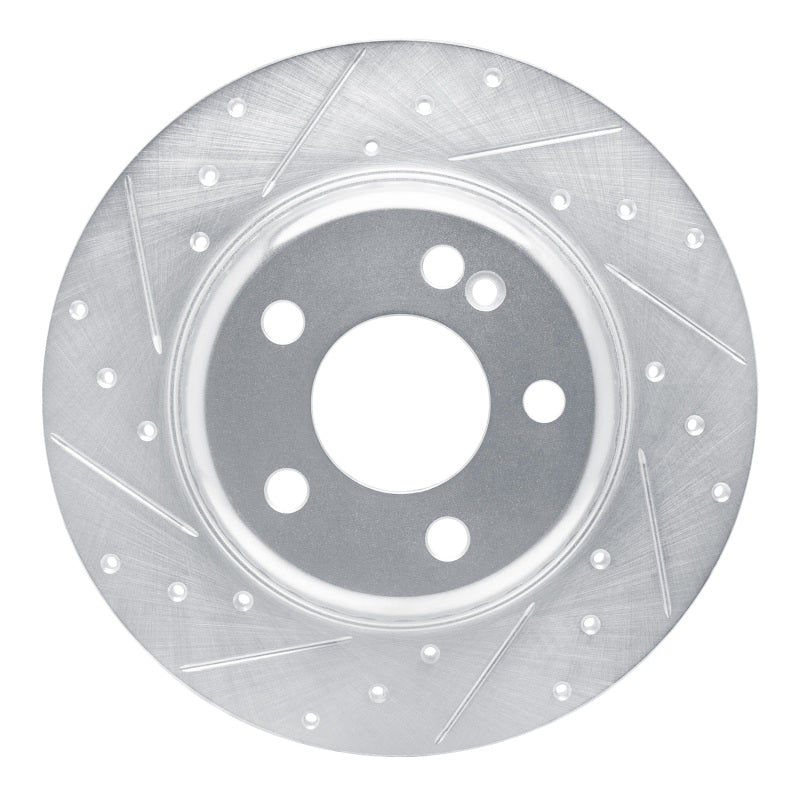 R1 Concepts R1 15-21 Mercedes-Benz C200 (Mexico) Rear Left Drilled & Slotted Silver Brake Rotor
