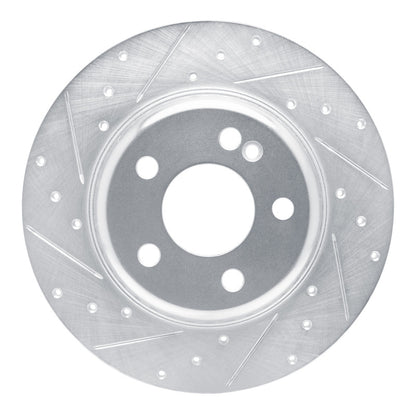 R1 Concepts R1 15-21 Mercedes-Benz C200 (Mexico) Rear Left Drilled & Slotted Silver Brake Rotor