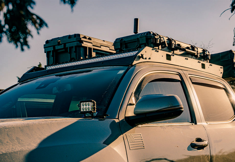 Cali Raised LED Cali Raised 05-23 Toyota Tacoma Premium Roof Rack - Amber - Tall/No Lights