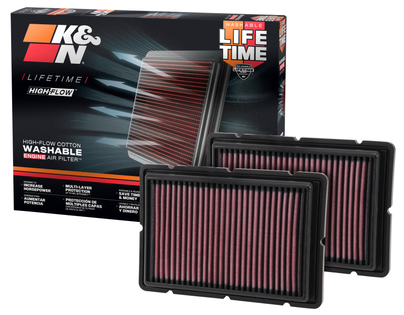 K&N Engineering K&N Replacement Air Filter 05-09 Ferrari F360 11.125in O/S Length x 7.625 O/S Width x 1.313in H