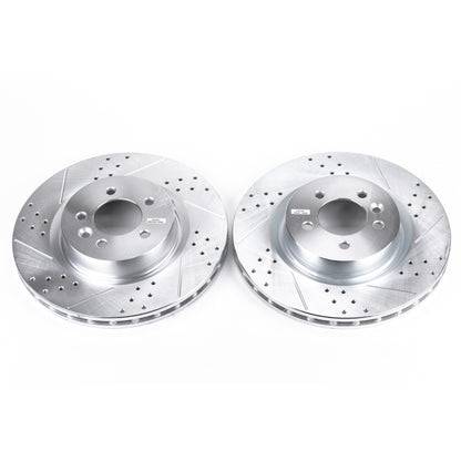 PowerStop Power Stop 2017 Land Rover Discovery Front Evolution Drilled & Slotted Rotors - Pair