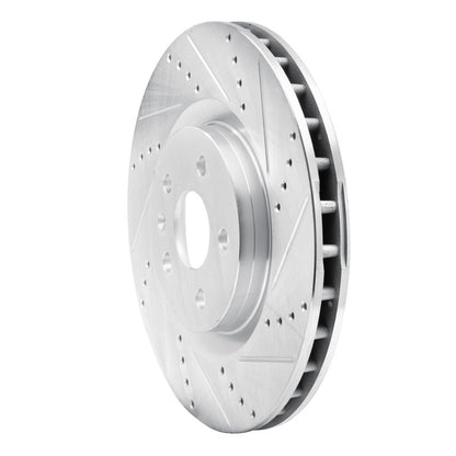 R1 Concepts R1 09-17 Buick Regal Front Right Drilled & Slotted Silver Brake Rotor