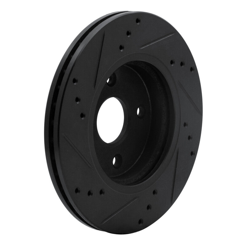 R1 Concepts R1 11-15 Mazda 2 (Mexico) Front Right Drilled & Slotted Black Brake Rotor