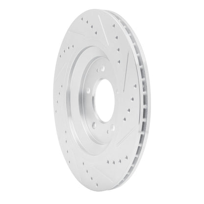 R1 Concepts R1 2019-2025 Hyundai Elantra N Rear Left Drilled & Slotted Silver Brake Rotor