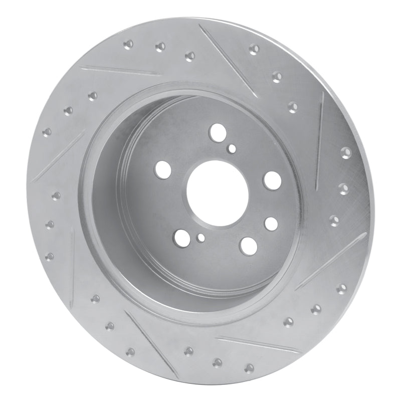 R1 Concepts R1 90-93 Toyota Celica Rear Left Drilled & Slotted Silver Brake Rotor