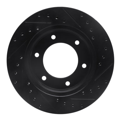 R1 Concepts R1 01-04 Honda Passport Front Left Drilled & Slotted Black Brake Rotor