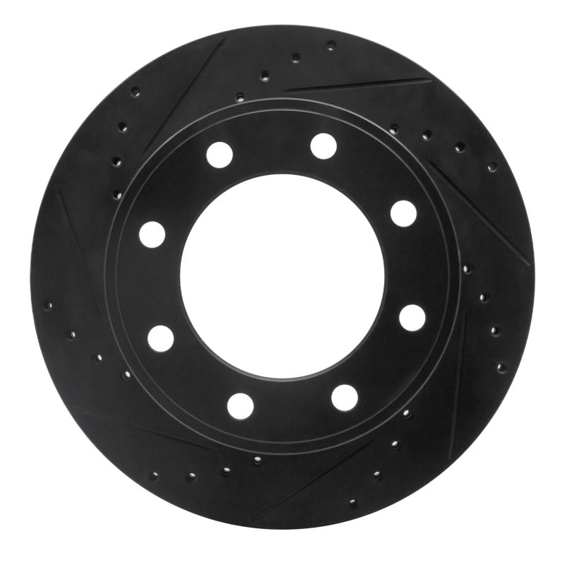 R1 Concepts R1 05-12 Ford F-250 4WD (Super Duty) Rear Left Drilled & Slotted Black Brake Rotor