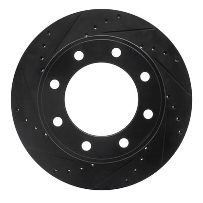 R1 Concepts R1 05-12 Ford F-250 4WD (Super Duty) Rear Left Drilled & Slotted Black Brake Rotor