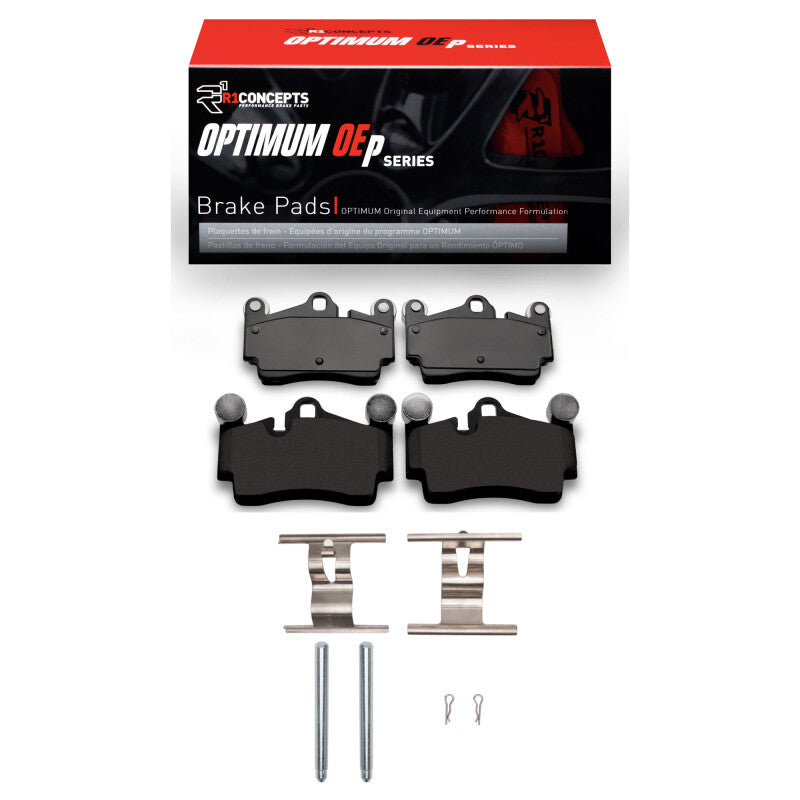 R1 Concepts R1 03-10 Porsche Cayenne Rear Optimum OE Pads & Hardware Kit