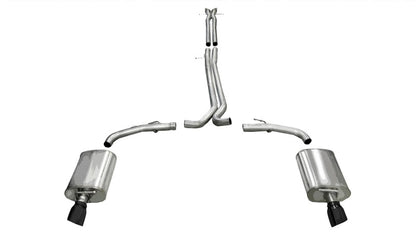 CORSA Performance Corsa 2010-2019 Ford Taurus SHO 3.5L V6 Turbo Sport Cat-Back Exhaust w/ Dual 4in Black Tips