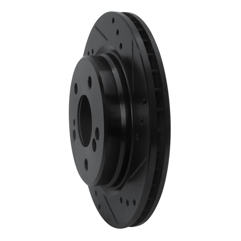 R1 Concepts R1 92-95 Mercedes-Benz E420 Rear Right Drilled & Slotted Black Brake Rotor