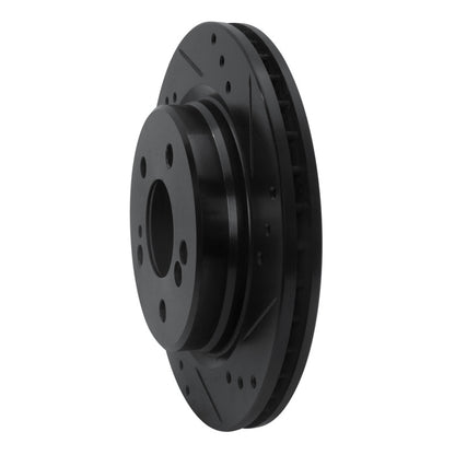 R1 Concepts R1 92-95 Mercedes-Benz E420 Rear Right Drilled & Slotted Black Brake Rotor