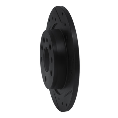 R1 Concepts R1 03-11 Cadillac BLS (Mexico) Rear Right Drilled & Slotted Black Brake Rotor