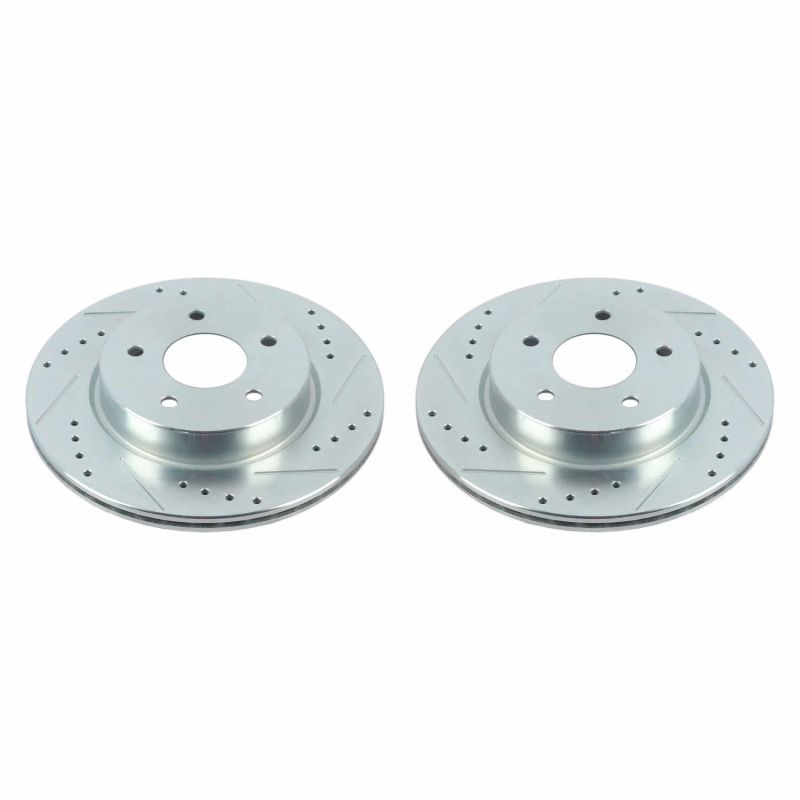 PowerStop Power Stop 18-19 Nissan Leaf Rear Evolution Drilled & Slotted Rotors - Pair