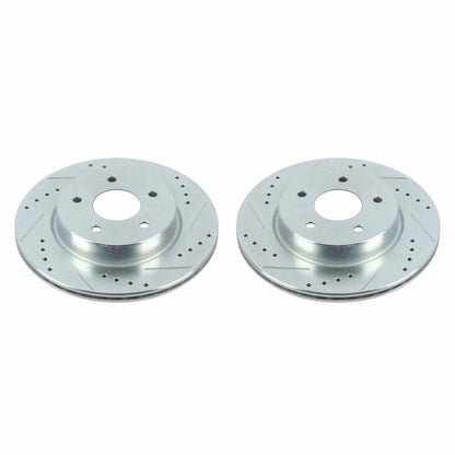 PowerStop Power Stop 18-19 Nissan Leaf Rear Evolution Drilled & Slotted Rotors - Pair