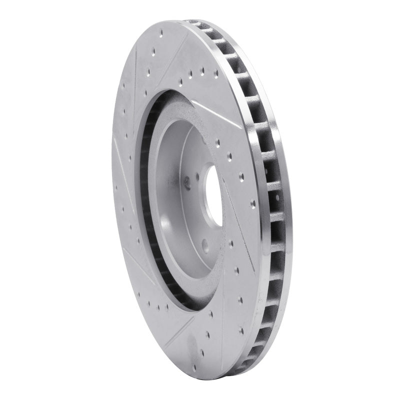 R1 Concepts R1 19-23 Subaru ASCENT Front Right Drilled & Slotted Silver Brake Rotor