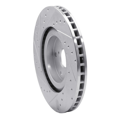R1 Concepts R1 19-23 Subaru ASCENT Front Right Drilled & Slotted Silver Brake Rotor