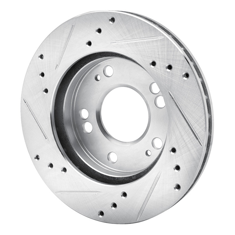 R1 Concepts R1 90-05 Chrysler SEBRING Front Right Drilled & Slotted Silver Brake Rotor