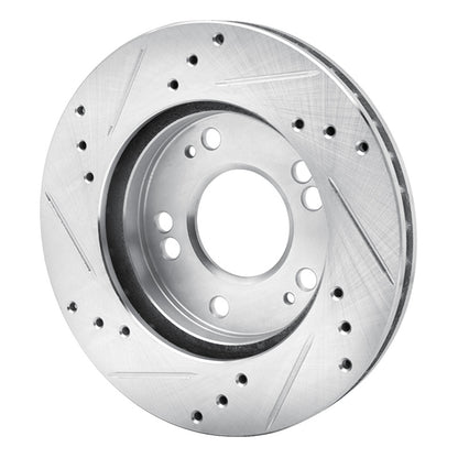 R1 Concepts R1 90-05 Chrysler SEBRING Front Right Drilled & Slotted Silver Brake Rotor