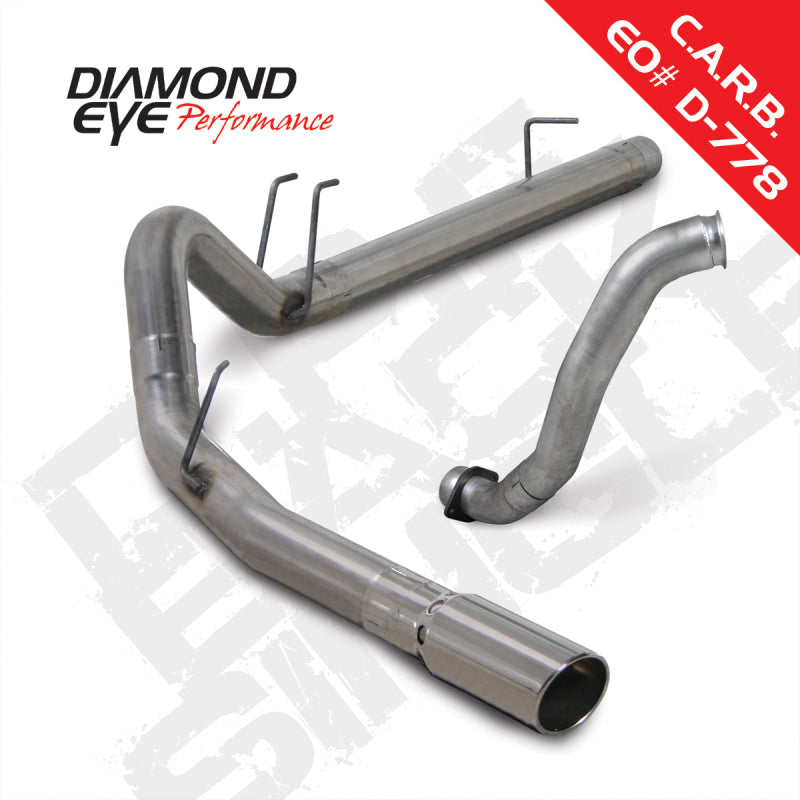 Diamond Eye Performance Diamond Eye KIT 4in DPF-BACK w/ DP Single SS 08-10 Ford 6.4L Powerstroke F250/F350